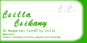 csilla csikany business card